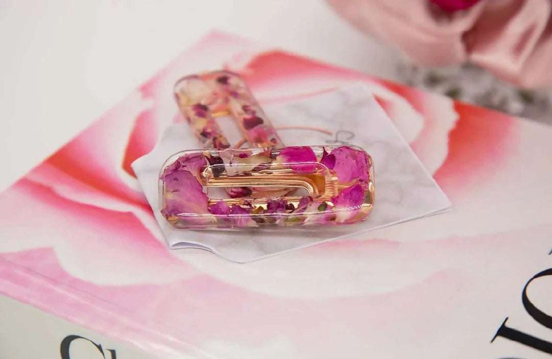 Resin Flower Hairclips