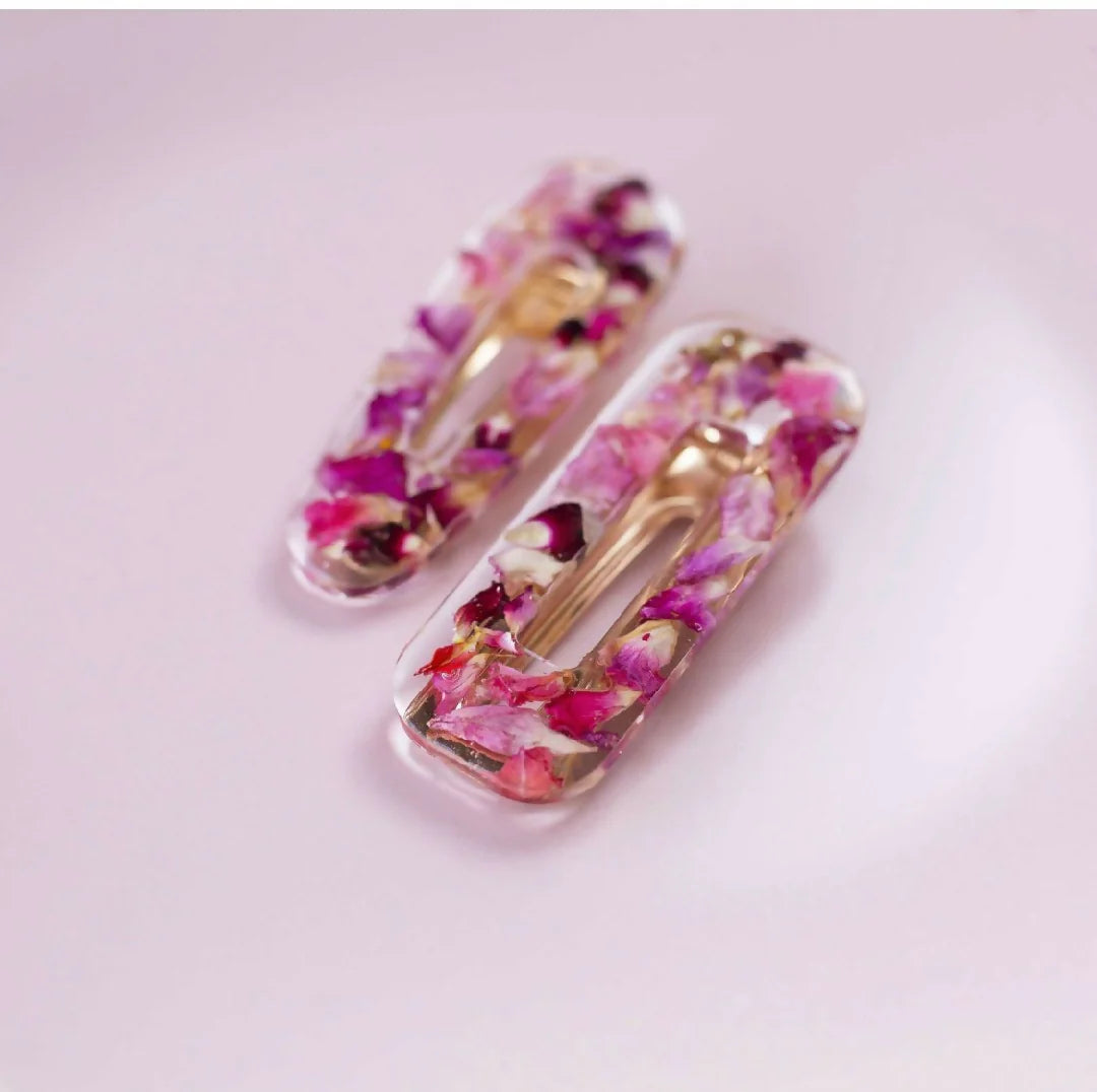 Resin Flower Hairclips