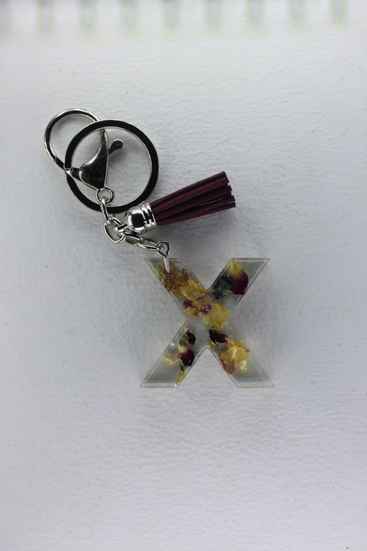 Alphabet Resin Keyring with Dried Flowers jatrade.co.za