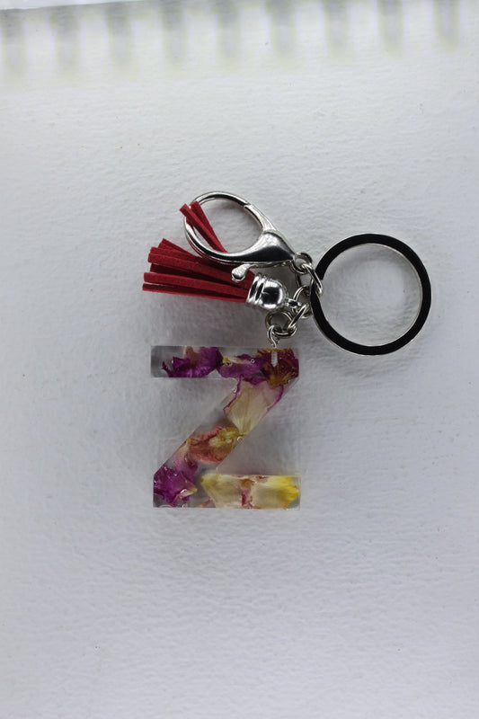 Alphabet Resin Keyring with Dried Flowers jatrade.co.za