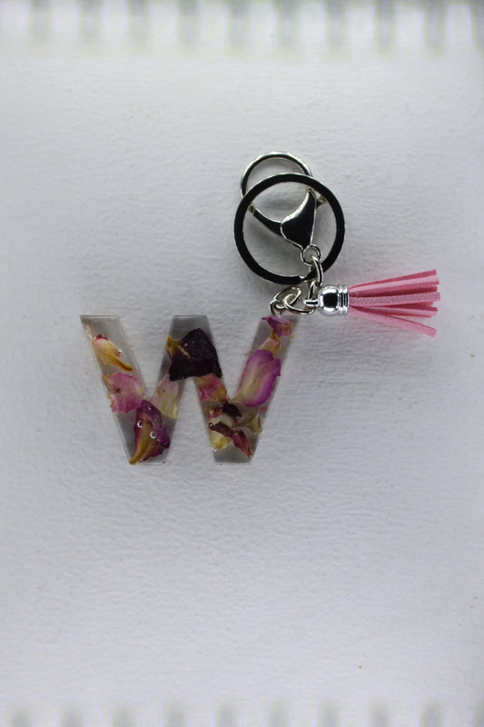 Alphabet Resin Keyring with Dried Flowers jatrade.co.za
