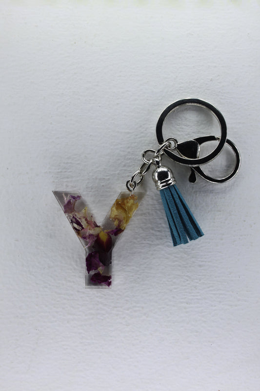 Alphabet Resin Keyring with Dried Flowers jatrade.co.za