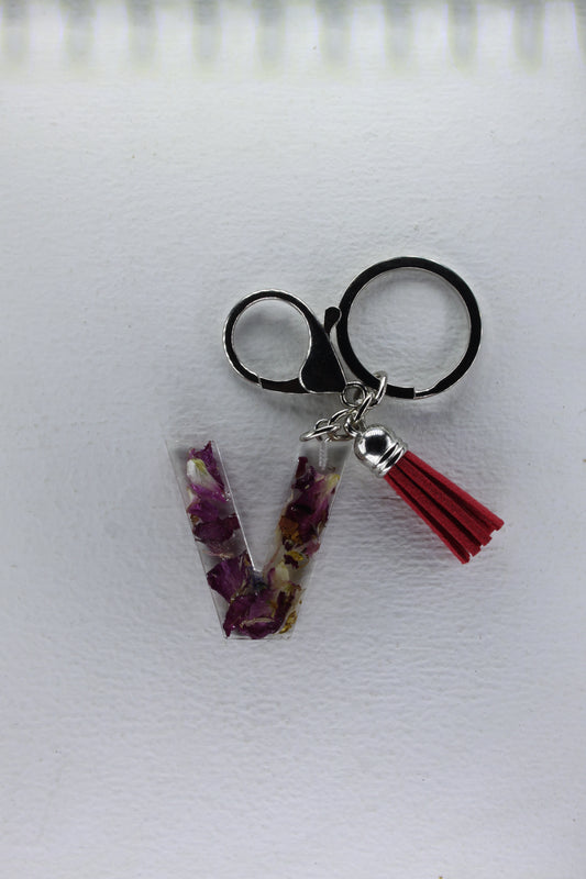 Alphabet Resin Keyring with Dried Flowers jatrade.co.za
