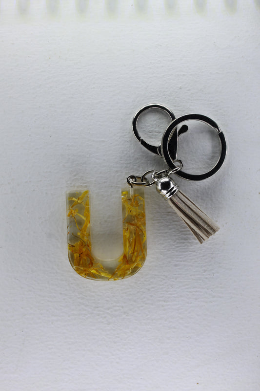 Alphabet Resin Keyring with Dried Flowers jatrade.co.za