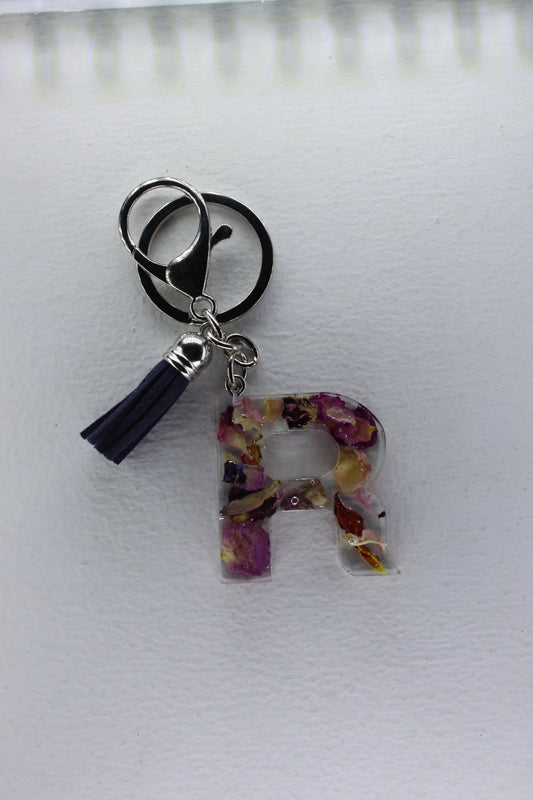Alphabet Resin Keyring with Dried Flowers jatrade.co.za