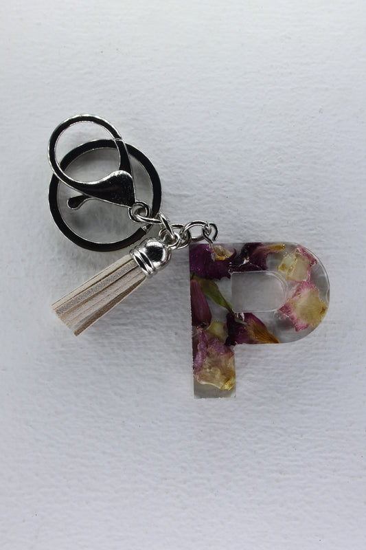 Alphabet Resin Keyring with Dried Flowers jatrade.co.za