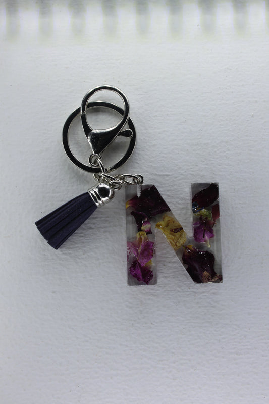 Alphabet Resin Keyring with Dried Flowers jatrade.co.za
